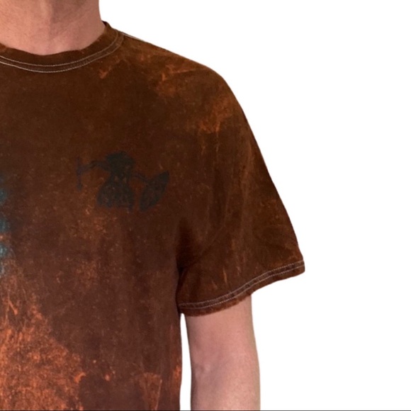 Brown & Gray Cascade TIE DYE T-Shirt - Picture 8 of 9